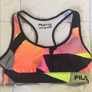 Fila Neon Block Sports Bra